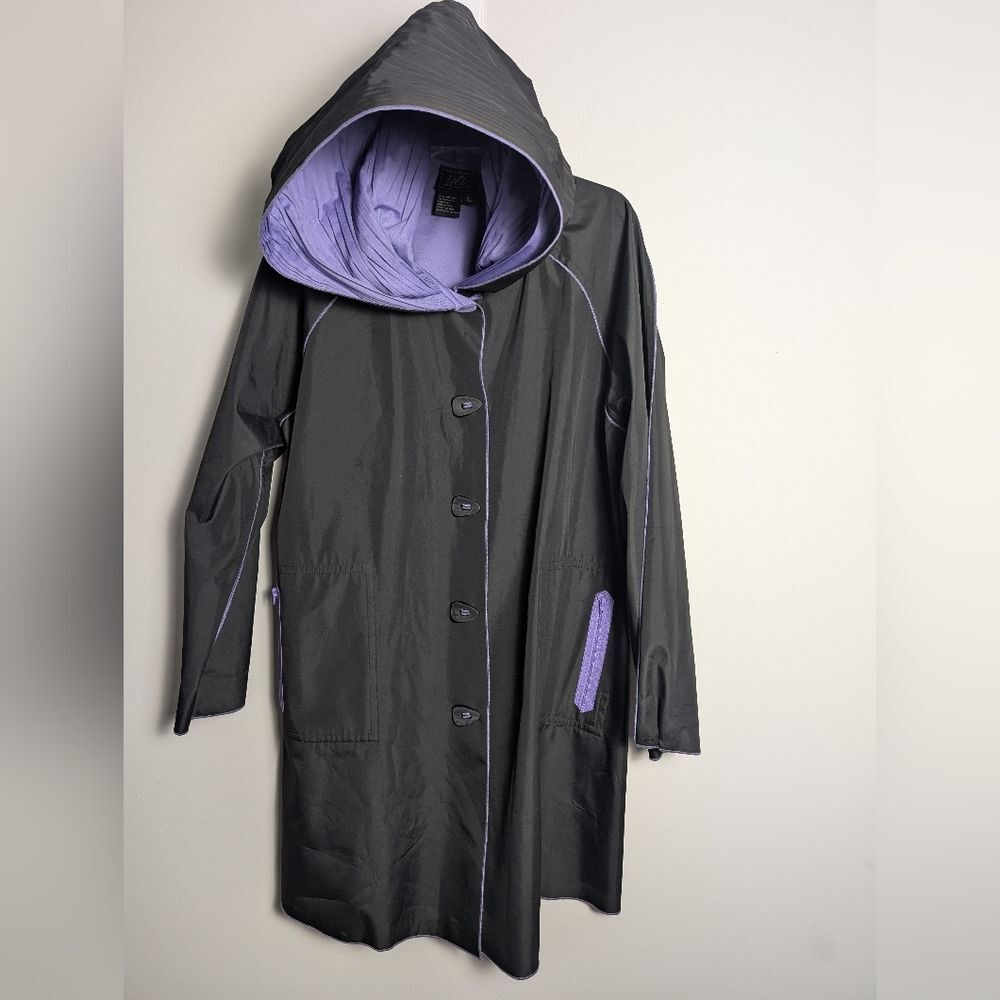 Ubu Pack Your Personality Rain Jacket Reversible Lagenlook Purple Black